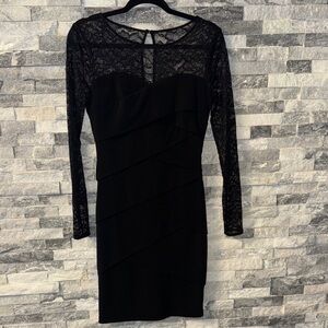 White House black market Elegant Black Lace Dress 4
